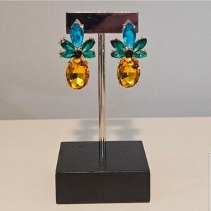 🔥3/$20 Colorful Rhinestone Pineapple Earrings